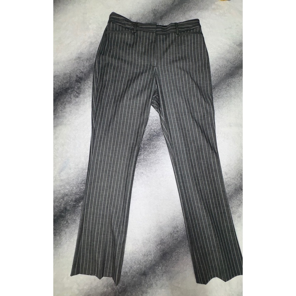 Express Columnist Barely Boot High Rise Pinstripe Pants Grey 10R NWOT